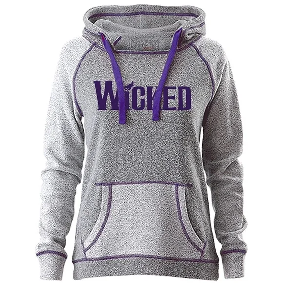 Wicked Women's Gray and Purple Hoodie - Picture 1 of 2